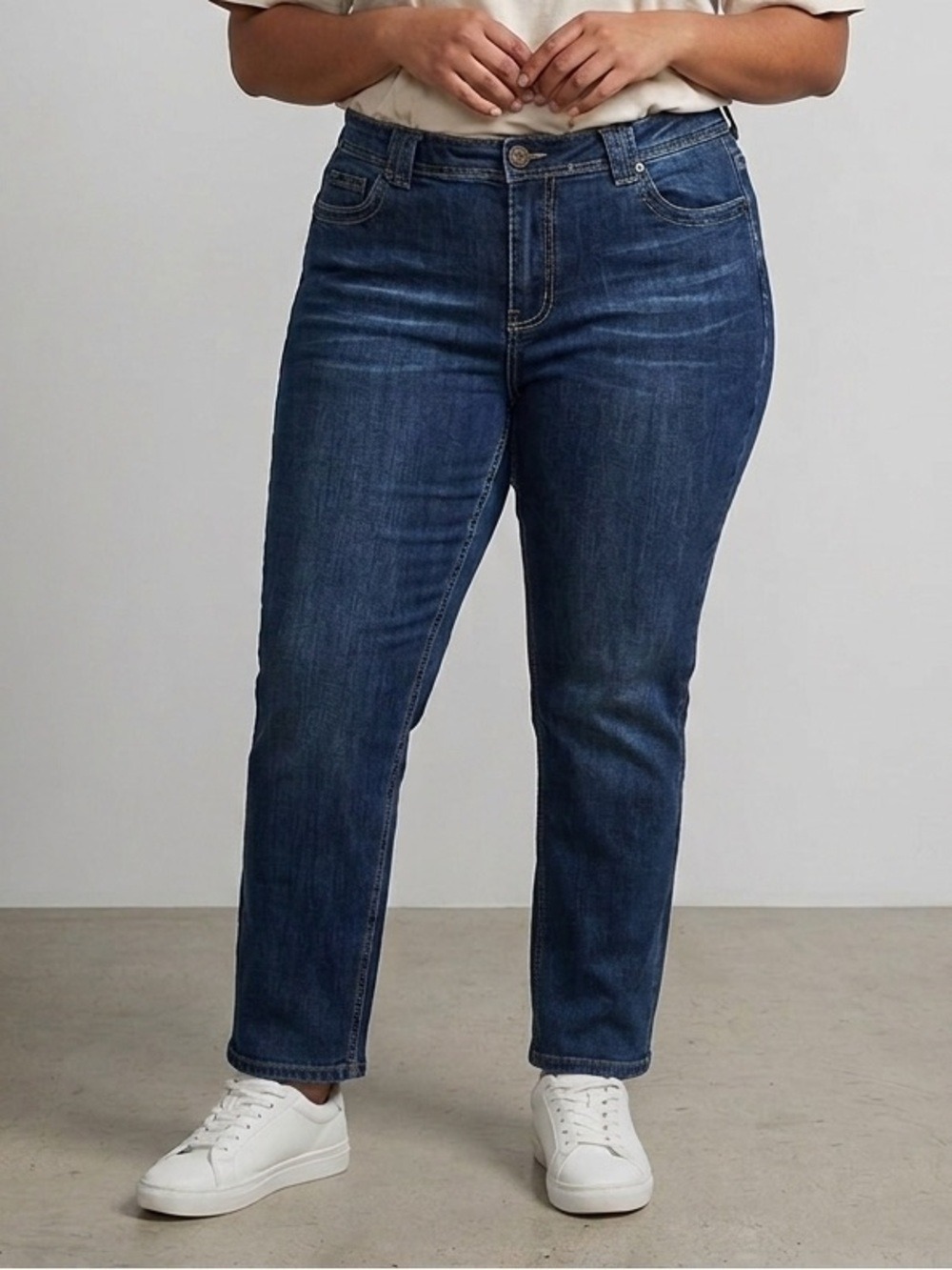 LOVE & LEGEND Petite Dark Blue Ankle Jeans Size 14